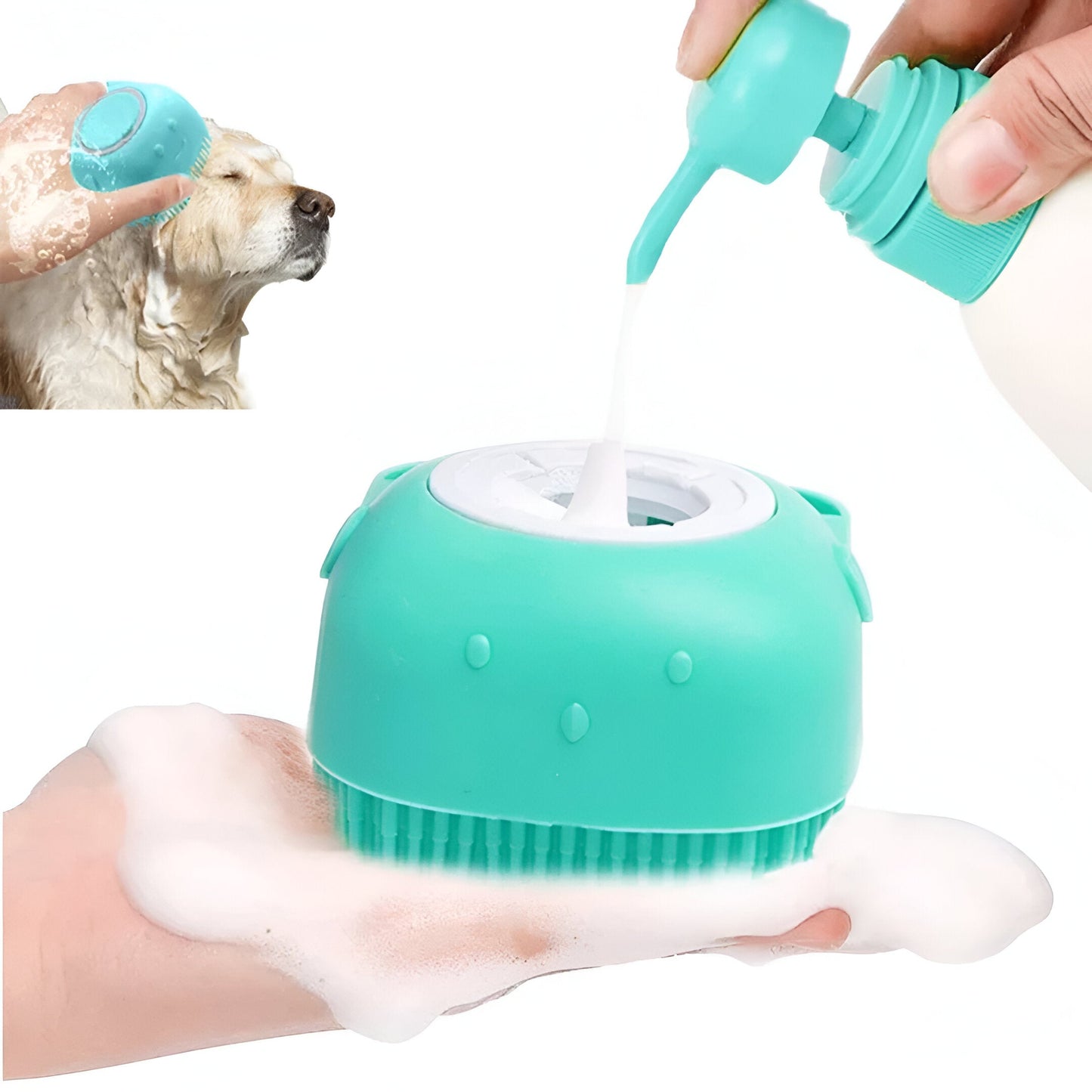 PawScrub™ – Silicone Bath Brush for Pets