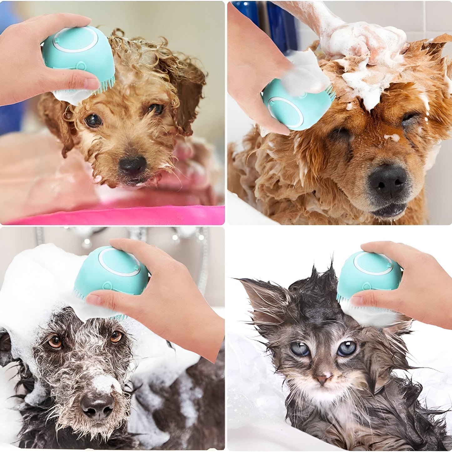 PawScrub™ – Silicone Bath Brush for Pets
