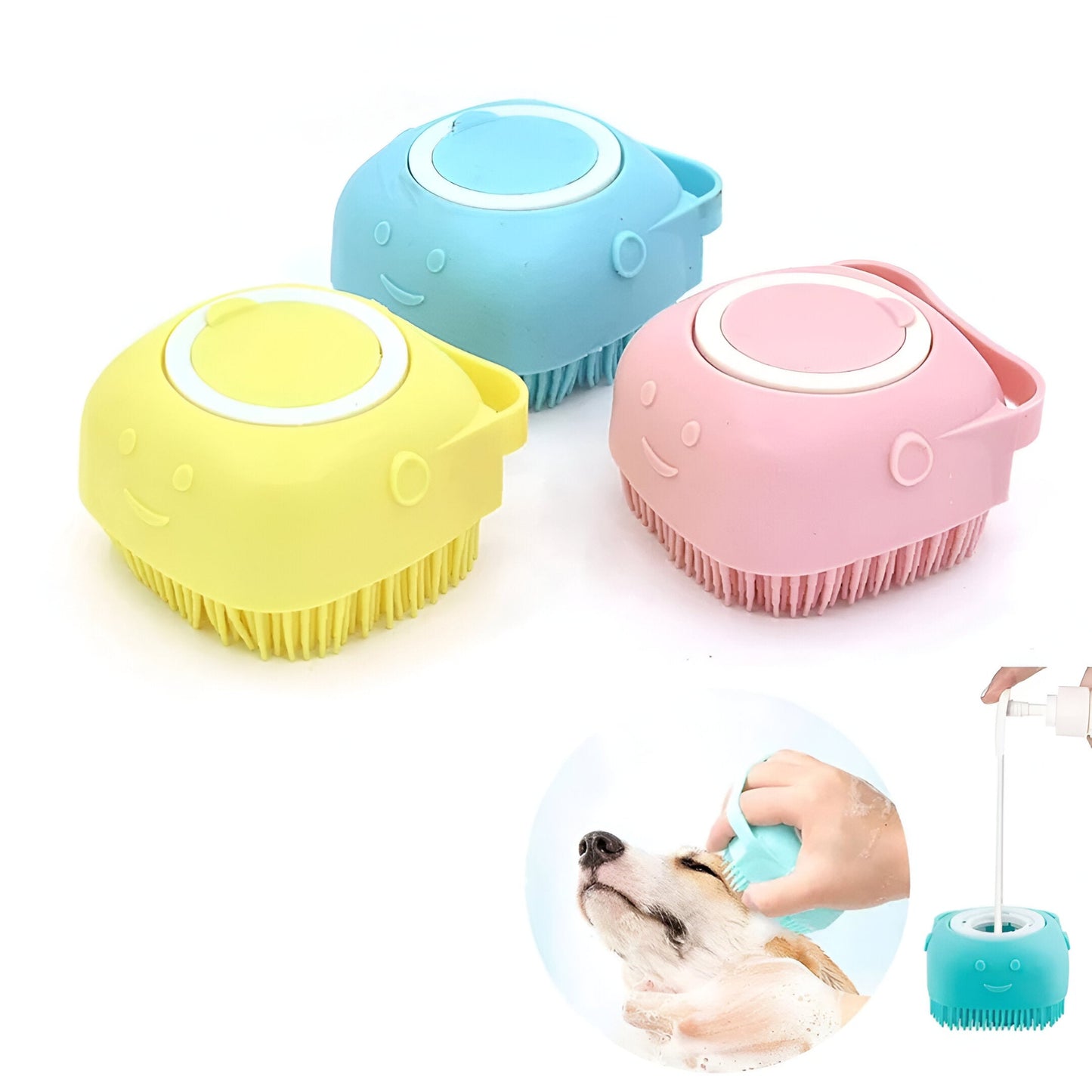 PawScrub™ – Silicone Bath Brush for Pets